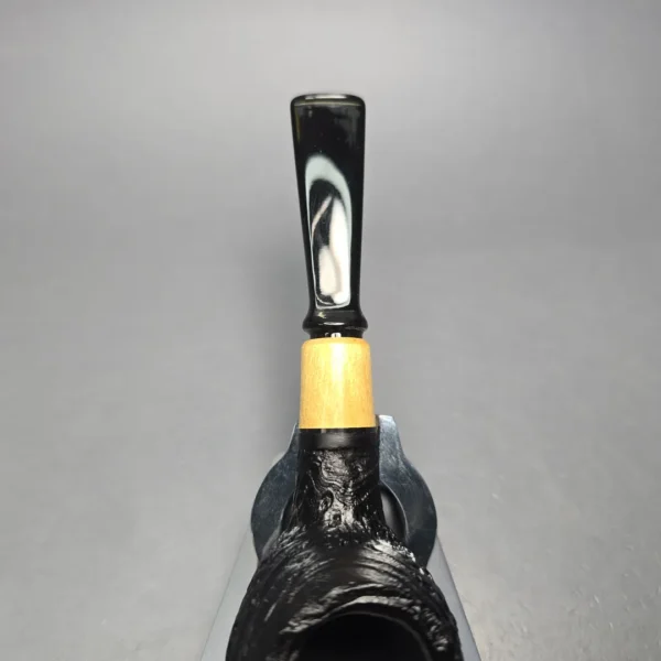 MBSD Briars by Piero Vitale Vintage Sandblasted Author w/ Boxwood, Briar Pipe, New - Image 8