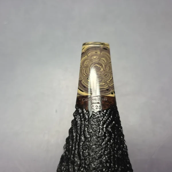 Walt Cannoy Cardinal House Munn Partially Rusticated Pocket Eskimo Handmade Briar Pipe, New - Image 8