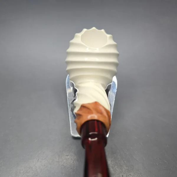 MBSD Meerschaum Premier by Bay Pipes Spiral Brandy w/ Case & Tamper Block Meerschaum Pipe, New - Image 9