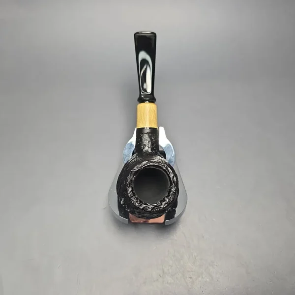 MBSD Briars by Piero Vitale Vintage Sandblasted Author w/ Boxwood, Briar Pipe, New - Image 9