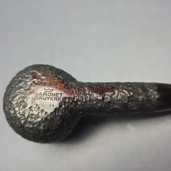 Savinelli Baronet Bruyere 115 EX Rusticated Pot Estate Briar Pipe, Unsmoked - Image 5