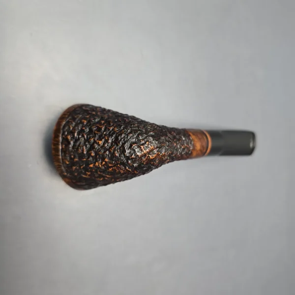 Jirsa 65 Partially Rusticated Stack Dublin Estate Briar Pipe, Unsmoked - Image 10