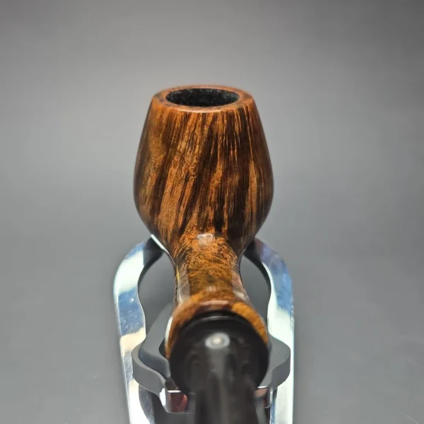 Papa Bear Pipes by Tim Beaumont Smooth Brandy w/ Lacewood Handmade Briar Pipe, New - Image 6