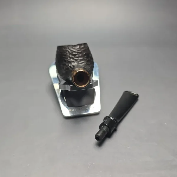 MBSD Briars by Piero Vitale Black Rusticated Author w/ Zebrawood, Briar Pipe, New - Image 14