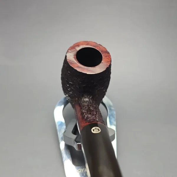 James Upshall Bark Group 6 Partially Rusticated Bent Billiard Estate Briar Pipe, Unsmoked - Image 6