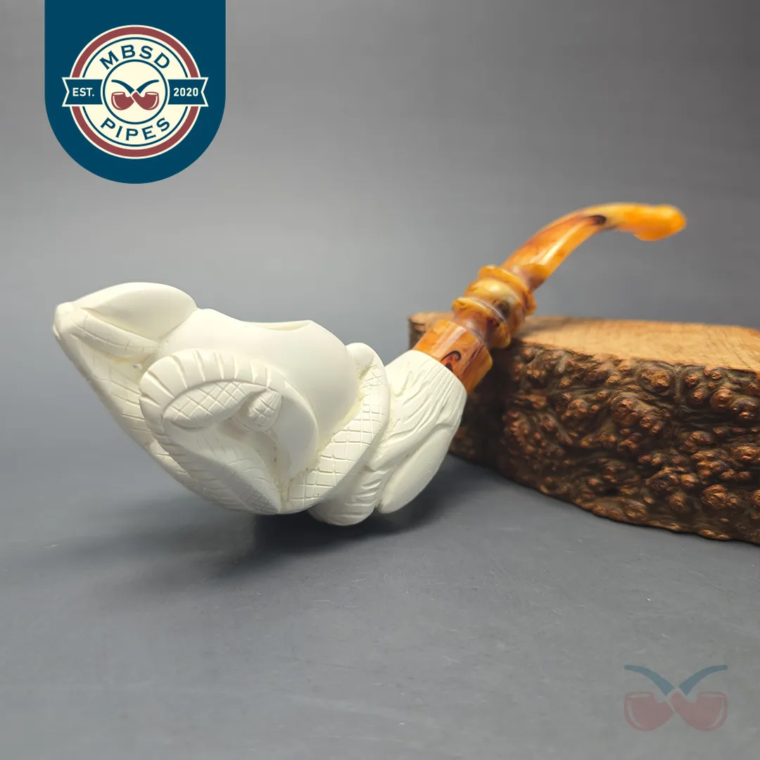 Kenan Claw and Egg Estate Block Meerschaum Pipe, Unsmoked