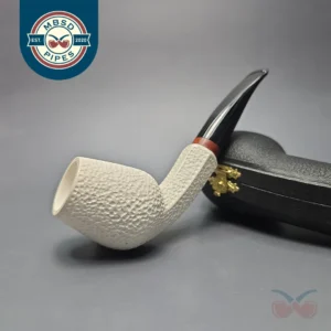 MBSD Meerschaum Deluxe Rustic Cutty Block Meerschaum Pipe, Briar-Mortise, New