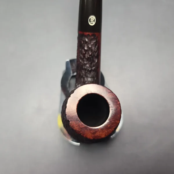 James Upshall Bark Group 6 Partially Rusticated Bent Billiard Estate Briar Pipe, Unsmoked - Image 7