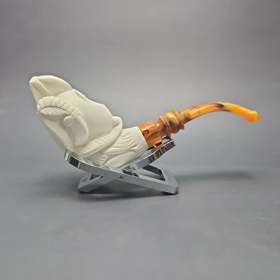 Kenan Claw and Egg Estate Block Meerschaum Pipe, Unsmoked - Image 2