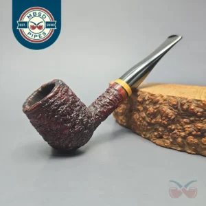 Benner (Bent Nielsen) Rusticated Billiard w/ Boxwood Estate Briar Pipe, Danish Estates