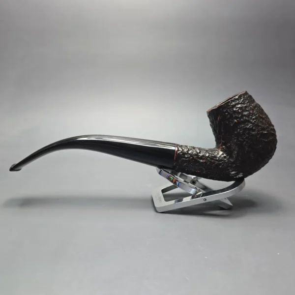 James Upshall Empire Acclaim Magnum Rusticated Bent Billiard Estate Briar Pipe, Unsmoked - Image 4