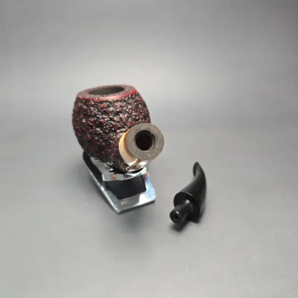 Radice Rind GG O Large Rusticated Apple Estate Briar Pipe, Italian Estates - Image 14
