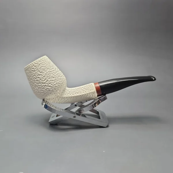 MBSD Meerschaum Deluxe Rustic Cutty Block Meerschaum Pipe, Briar-Mortise, New - Image 4