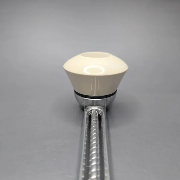 Falcon Chrome Dental w/ MBSD Meerschaum Rhodesian Block Meerschaum Bowl Pipe, New - Image 6