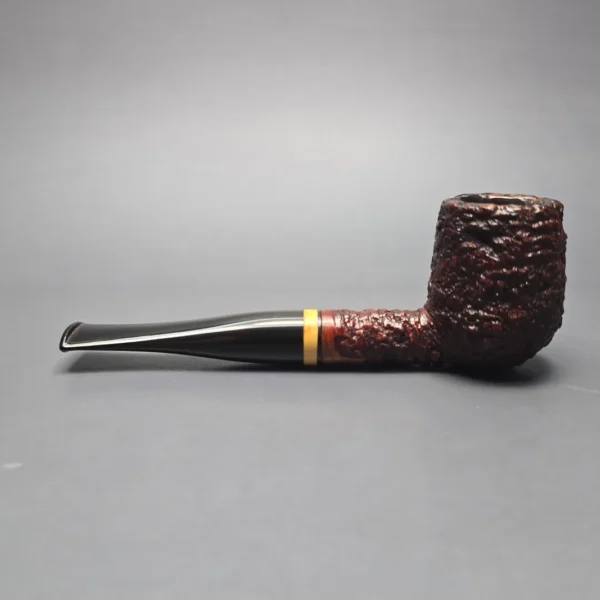 Benner (Bent Nielsen) Rusticated Billiard w/ Boxwood Estate Briar Pipe, Danish Estates - Image 4