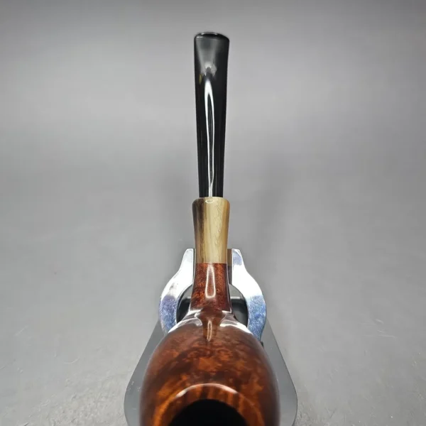 MBSD Briars Modern Masters 3 Smooth Tulip w/ Faux Horn Handmade Briar Pipe, New - Image 8