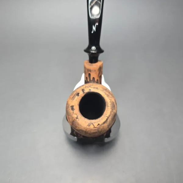 Nording Spruce Matte Partially Rusticated Freehand Estate Briar Pipe, Unsmoked - Image 6