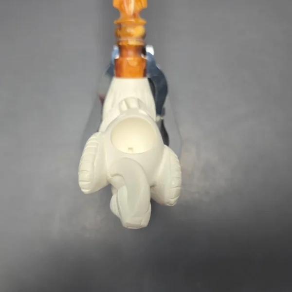 Kenan Claw and Egg Estate Block Meerschaum Pipe, Unsmoked - Image 7