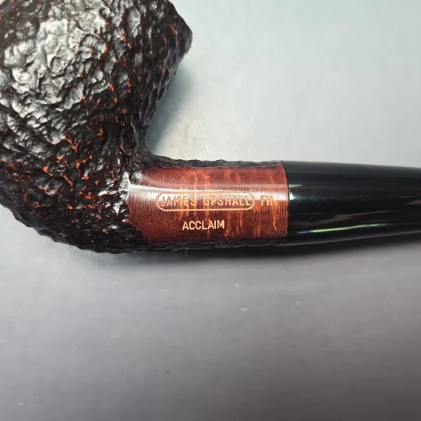 James Upshall Empire Acclaim Magnum Rusticated Bent Billiard Estate Briar Pipe, Unsmoked - Image 10