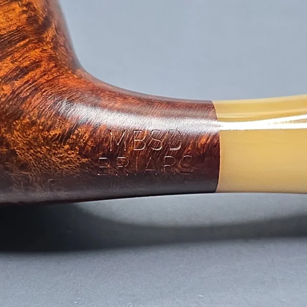 MBSD Briars Modern Masters 3 Smooth Tulip w/ Faux Horn Handmade Briar Pipe, New - Image 10