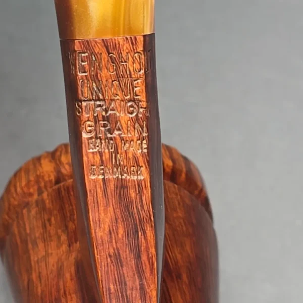 Wengholt (Preben Holm) Unique Straight Grain Smooth Freehand Sitter Estate Briar Pipe, Unsmoked - Image 11