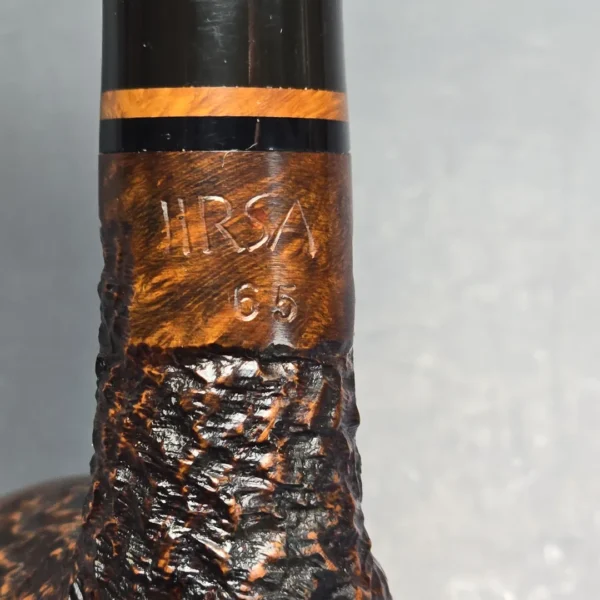 Jirsa 65 Partially Rusticated Stack Dublin Estate Briar Pipe, Unsmoked - Image 11