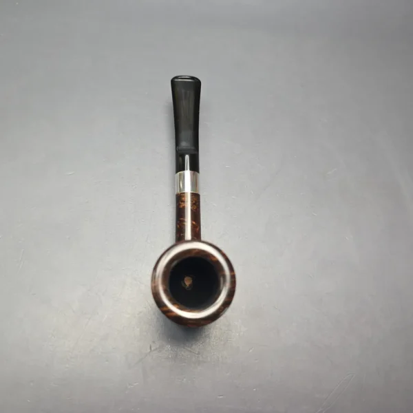J Mouton Smooth Contrast Poker w/ Silver Estate Briar Pipe, Unsmoked - Image 11