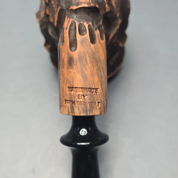 Nording Spruce Matte Partially Rusticated Freehand Estate Briar Pipe, Unsmoked - Image 10