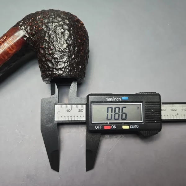James Upshall Empire Acclaim Magnum Rusticated Bent Billiard Estate Briar Pipe, Unsmoked - Image 12