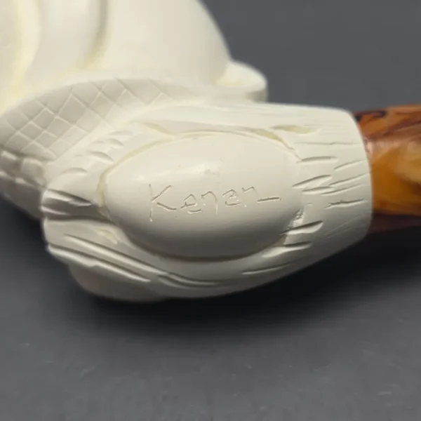 Kenan Claw and Egg Estate Block Meerschaum Pipe, Unsmoked - Image 11