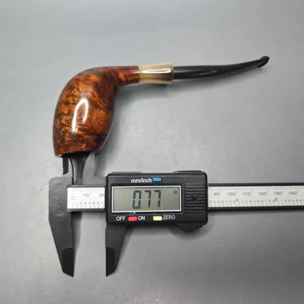 MBSD Briars Modern Masters 3 Smooth Tulip w/ Faux Horn Handmade Briar Pipe, New - Image 11