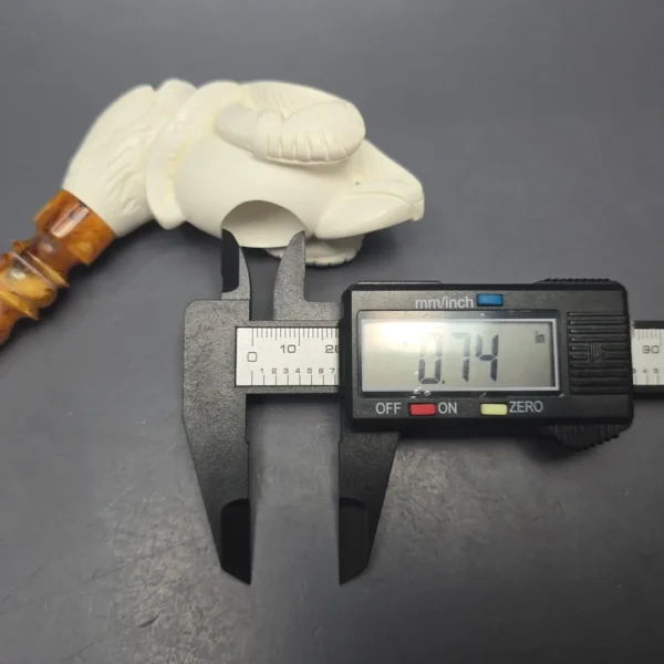 Kenan Claw and Egg Estate Block Meerschaum Pipe, Unsmoked - Image 13