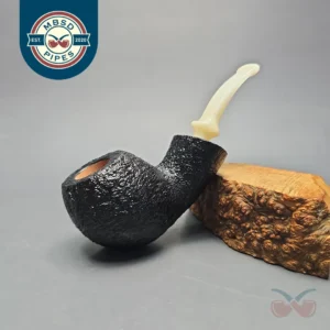 Buckeye Hand Made Sandblasted Blowfish Briar Pipe, New