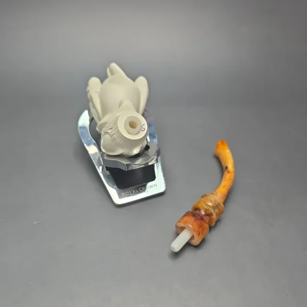 Kenan Claw and Egg Estate Block Meerschaum Pipe, Unsmoked - Image 14