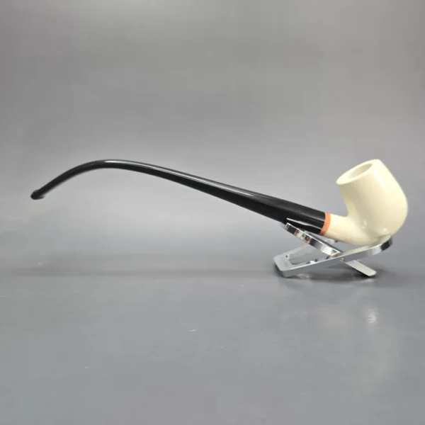 MBSD Meerschaum Deluxe Smooth Churchwarden Block Meerschaum Pipe, Briar-Mortise, New - Image 5