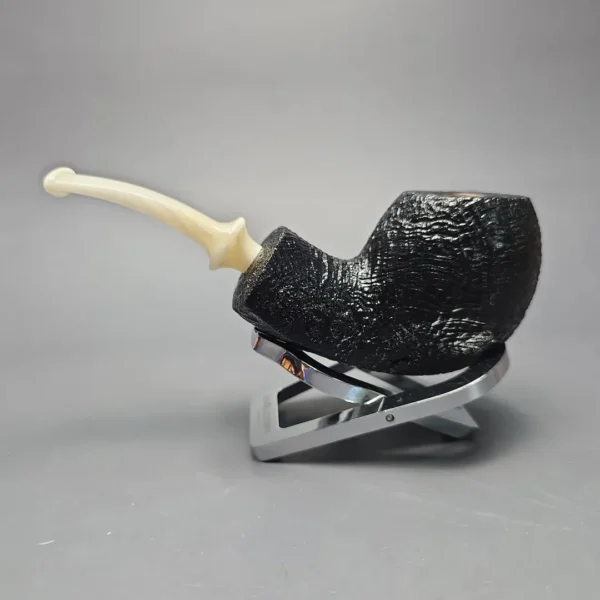 Buckeye Hand Made Sandblasted Blowfish Briar Pipe, New - Image 4