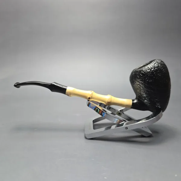 MBSD Briars Modern Masters 1 Sandblasted Peewit w/ Bamboo Handmade Briar Pipe, New - Image 5