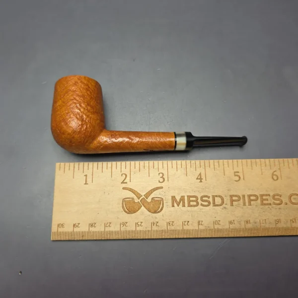 Brentegani Partially Sandblasted Lovat w/ Horn Handmade Briar Pipe, New - Image 11
