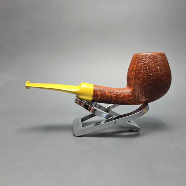 Reum Pipes Contrast Sandblasted Brandy Estate Briar Pipe, American Estates - Image 4