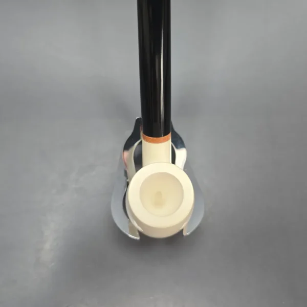 MBSD Meerschaum Deluxe Smooth Churchwarden Block Meerschaum Pipe, Briar-Mortise, New - Image 8