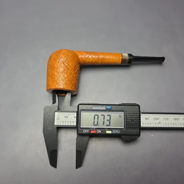 Brentegani Partially Sandblasted Lovat w/ Horn Handmade Briar Pipe, New - Image 12