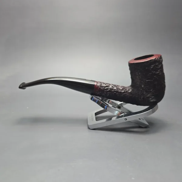 James Upshall Bark Group 6 Partially Rusticated Bent Dublin Estate Briar Pipe, Unsmoked - Image 4