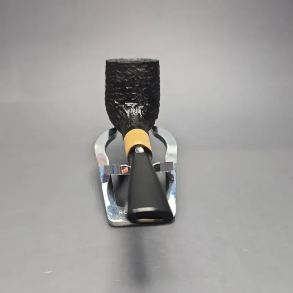 MBSD Briars by Piero Vitale Black Rusticated Billiard w/ Boxwood, Briar Pipe, New - Image 5