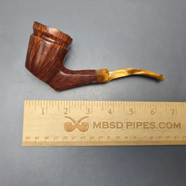 Wengholt (Preben Holm) Unique Straight Grain Smooth Freehand Sitter Estate Briar Pipe, Unsmoked - Image 12