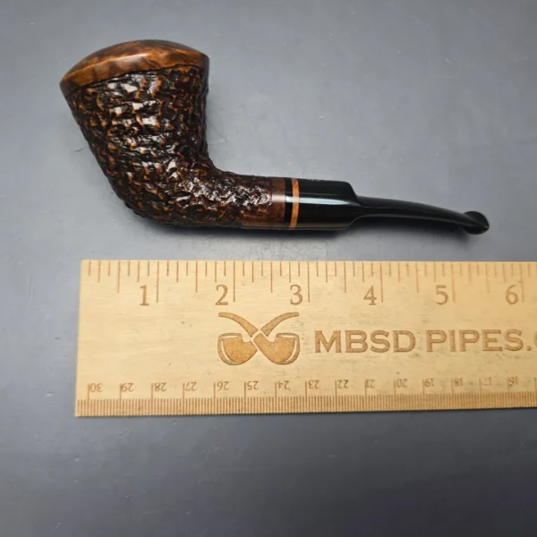 Jirsa 65 Partially Rusticated Stack Dublin Estate Briar Pipe, Unsmoked - Image 12