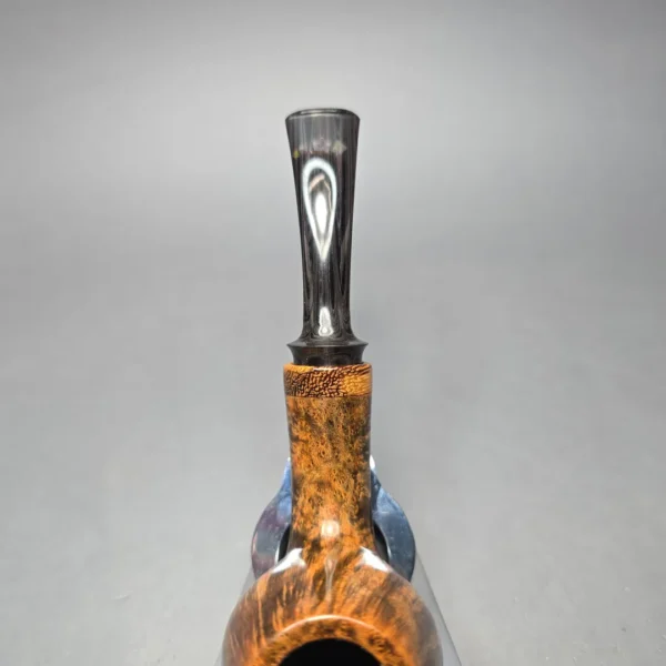 Papa Bear Pipes by Tim Beaumont Smooth Brandy w/ Lacewood Handmade Briar Pipe, New - Image 7