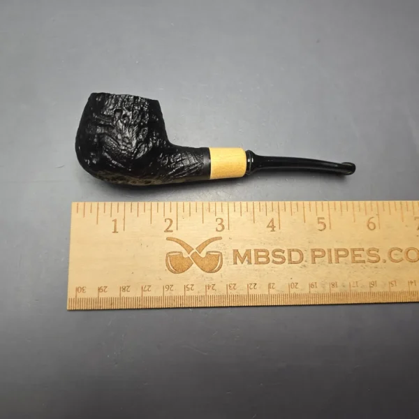 MBSD Briars by Piero Vitale Vintage Sandblasted Author w/ Boxwood, Briar Pipe, New - Image 12