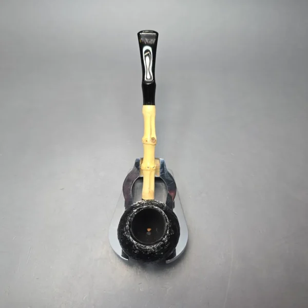 MBSD Briars Modern Masters 1 Sandblasted Peewit w/ Bamboo Handmade Briar Pipe, New - Image 9