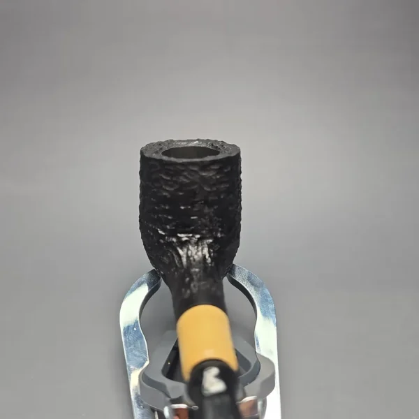 MBSD Briars by Piero Vitale Black Rusticated Billiard w/ Boxwood, Briar Pipe, New - Image 6