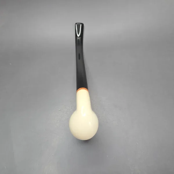 MBSD Meerschaum Deluxe Smooth Churchwarden Block Meerschaum Pipe, Briar-Mortise, New - Image 11
